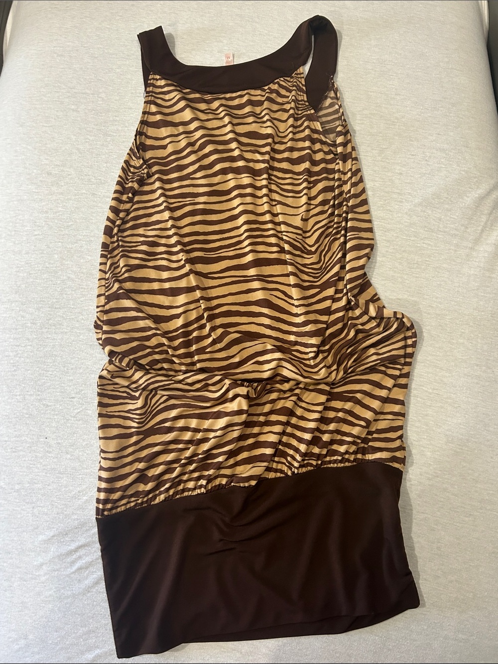 Rue 21 Sleeveless Zebra Print Top or Dress Sz M vintage 90s - Picture 5 of 5